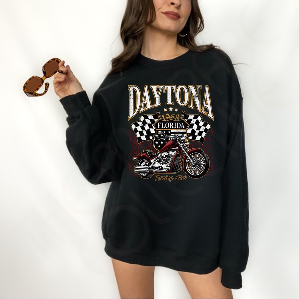 Daytona Florida Bike Week Graphic Crewneck Sweatshirt